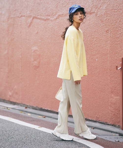 coca(coca)(コカ)の「起毛リブ フィット&フレアパンツ(その他パンツ・レディース・ベージュ/ブラック・SHORT/LONG)」の7枚目の写真