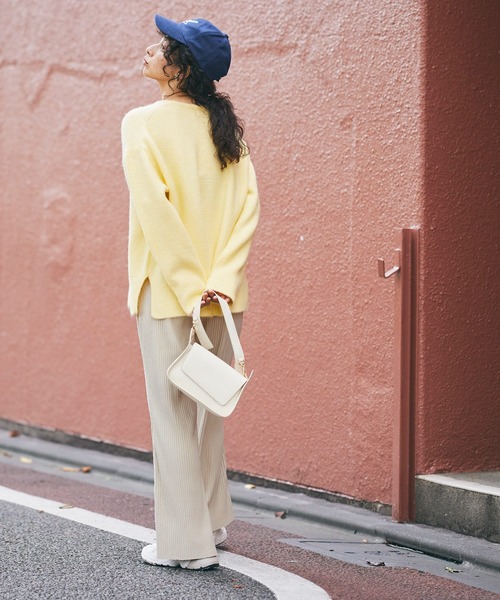 coca(coca)(コカ)の「起毛リブ フィット&フレアパンツ(その他パンツ・レディース・ベージュ/ブラック・SHORT/LONG)」の6枚目の写真