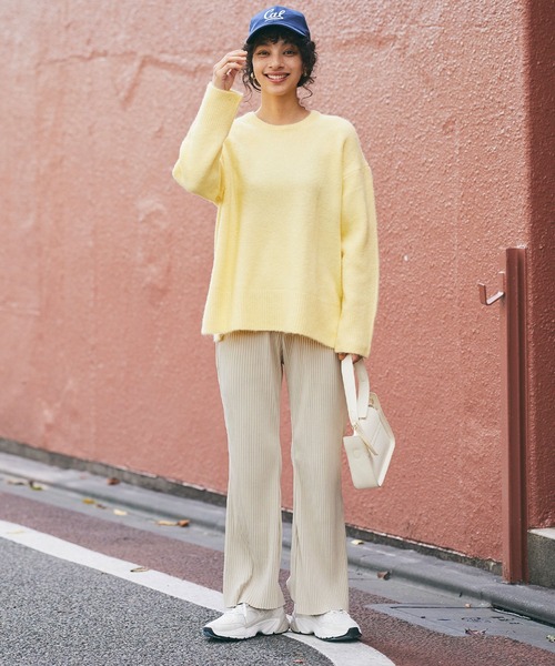 coca(coca)(コカ)の「起毛リブ フィット&フレアパンツ(その他パンツ・レディース・ベージュ/ブラック・SHORT/LONG)」の9枚目の写真