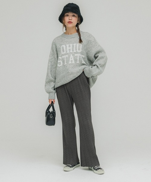 coca(coca)(コカ)の「起毛リブ フィット&フレアパンツ(その他パンツ・レディース・ベージュ/ブラック・SHORT/LONG)」の13枚目の写真