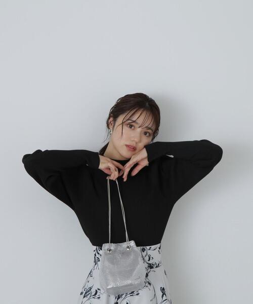 PROPORTION BODY DRESSING（プロポーションボディドレッシング）の「ポリエステルバックデザインニット / 1213270021（ニット/セーター・レディース・ブラック/グレー/ブラウン・FREE）」の4枚目の写真