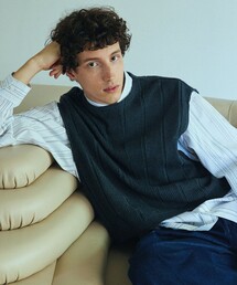 PUBLIC TOKYO | ショートノースリーブニットベスト(ベスト)