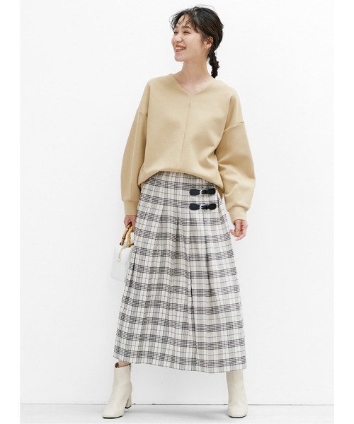 Live in comfort(リブインコンフォート)の「リブ イン コンフォート シンプルなのにさりげなく着映える 上品ポンチプルオーバー(その他トップス・レディース・ベージュ/オレンジ系その他/ブラック・X-LARGE/MEDIUM/LARGE/XX-LARGE/SMALL)」の7枚目の写真