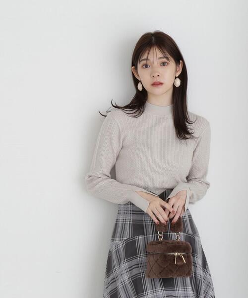 PROPORTION BODY DRESSING(プロポーションボディドレッシング)の「ミニケーブルスリットチェーンニット / 1213270027(ニット/セーター・レディース・ライトグリーン/ホワイト系その他/ブラウン/ブラック・MEDIUM/SMALL)」の18枚目の写真