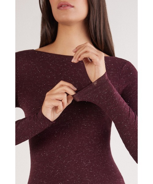 Intimissimi カシミヤ混ラメ入り長袖タートルトップス M 試着のみ ラメ