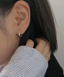 シングルツイストリングミニフープピアス/ペア(RO)
