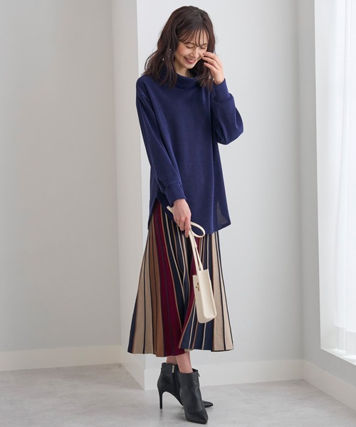BELLUNA PLUS(ベルーナ)の「コーデュロイ見えチュニック(チュニック・レディース・ネイビー/ベージュ/ブルー/オレンジ・X-LARGE/MEDIUM/LARGE)」の6枚目の写真