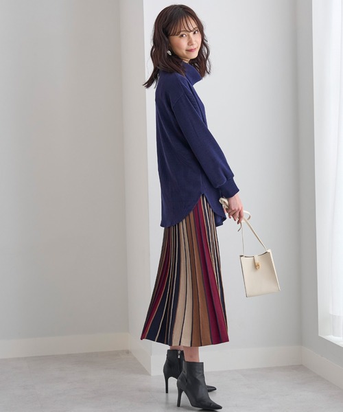 BELLUNA PLUS(ベルーナ)の「コーデュロイ見えチュニック(チュニック・レディース・ネイビー/ベージュ/ブルー/オレンジ・X-LARGE/MEDIUM/LARGE)」の8枚目の写真