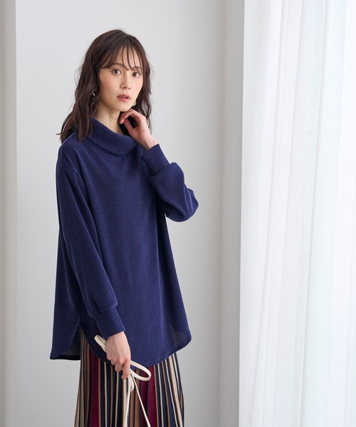 BELLUNA PLUS(ベルーナ)の「コーデュロイ見えチュニック(チュニック・レディース・ネイビー/ベージュ/ブルー/オレンジ・X-LARGE/MEDIUM/LARGE)」の5枚目の写真
