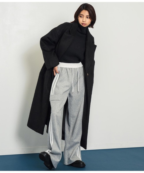 ANAP(アナップ)の「オーバーサイズ シャギーロング チェスターコート(チェスターコート・レディース・ブラック/ダークグレー/ピンク・FREE)」の9枚目の写真