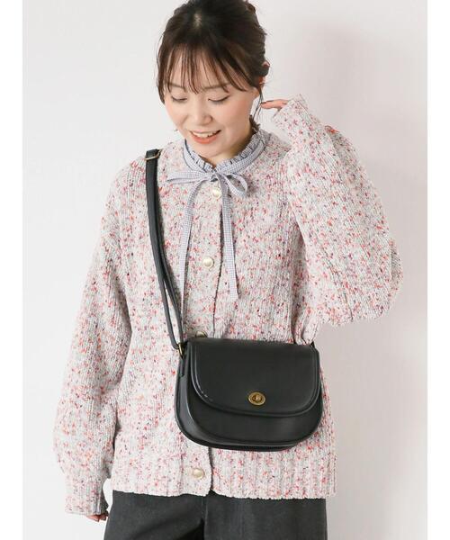 ehka sopo（エヘカソポ）の「モールミックスヤーンカーディガン（カーディガン/ボレロ・レディース・モカ/ピンク/グリーン・F）」の4枚目の写真