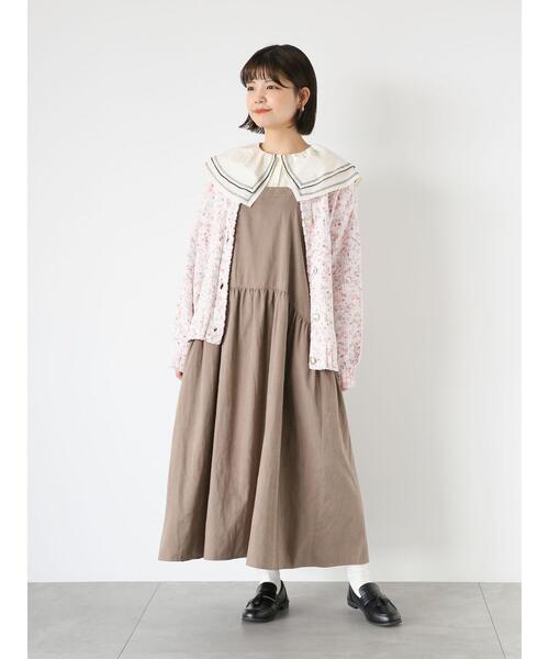 ehka sopo（エヘカソポ）の「モールミックスヤーンカーディガン（カーディガン/ボレロ・レディース・モカ/ピンク/グリーン・F）」の14枚目の写真