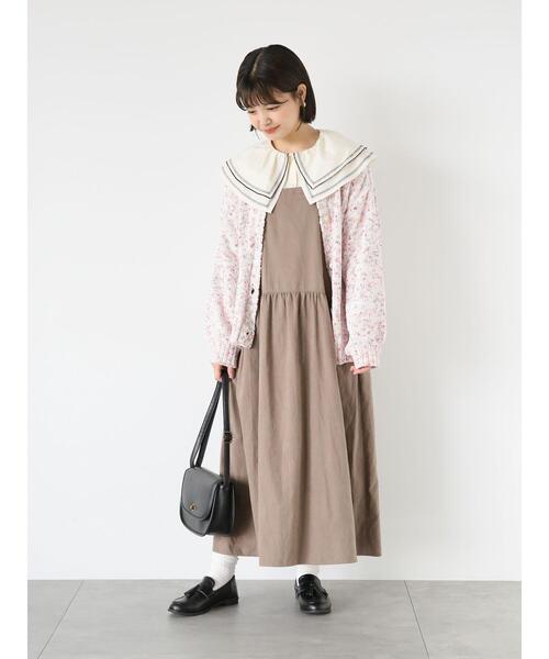 ehka sopo（エヘカソポ）の「モールミックスヤーンカーディガン（カーディガン/ボレロ・レディース・モカ/ピンク/グリーン・F）」の15枚目の写真