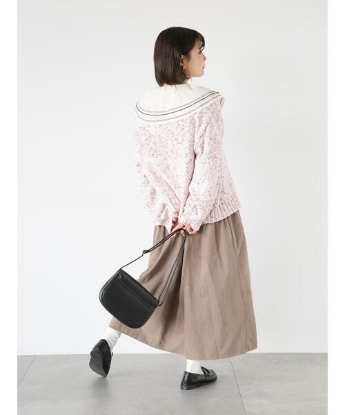 ehka sopo（エヘカソポ）の「モールミックスヤーンカーディガン（カーディガン/ボレロ・レディース・モカ/ピンク/グリーン・F）」の16枚目の写真