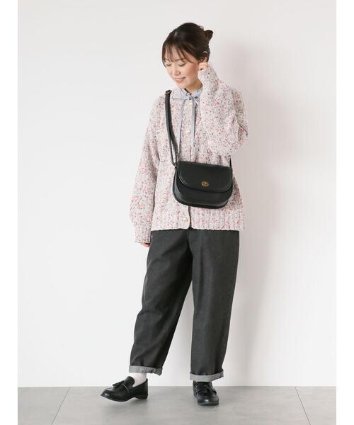 ehka sopo（エヘカソポ）の「モールミックスヤーンカーディガン（カーディガン/ボレロ・レディース・モカ/ピンク/グリーン・F）」の21枚目の写真