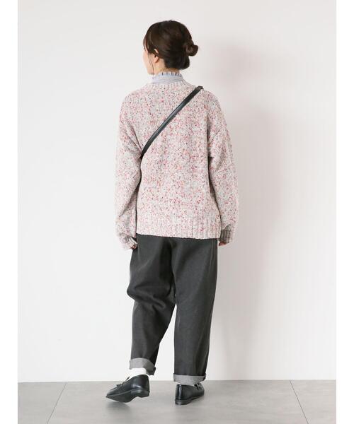 ehka sopo（エヘカソポ）の「モールミックスヤーンカーディガン（カーディガン/ボレロ・レディース・モカ/ピンク/グリーン・F）」の22枚目の写真