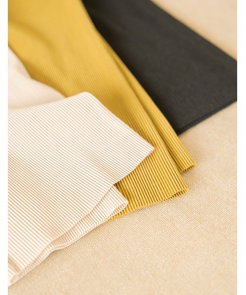 chocomee(チョコミー)の「self cut rib pants(その他パンツ・レディース・アイボリー・FREE)」の4枚目の写真