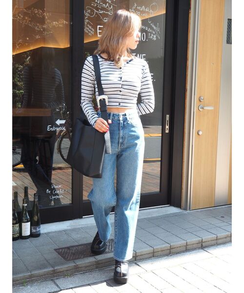 EVRIS（エヴリス）の「グラフィックデザインデニムパンツ（デニムパンツ・レディース・ホワイト/ブルー・MEDIUM/SMALL）」の17枚目の写真