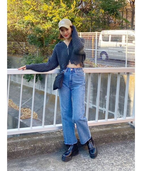 EVRIS（エヴリス）の「グラフィックデザインデニムパンツ（デニムパンツ・レディース・ホワイト/ブルー・MEDIUM/SMALL）」の21枚目の写真