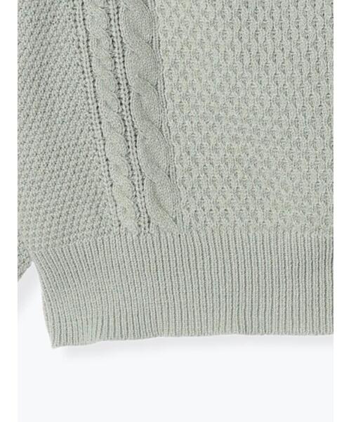 Lugnoncure(ルノンキュール)の「ジップ衿ケーブル編みニット(ニット/セーター・レディース・オフホワイト/ミント/ブラック・F)」の20枚目の写真