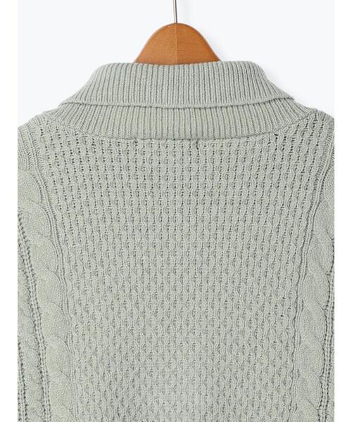 Lugnoncure(ルノンキュール)の「ジップ衿ケーブル編みニット(ニット/セーター・レディース・オフホワイト/ミント/ブラック・F)」の21枚目の写真