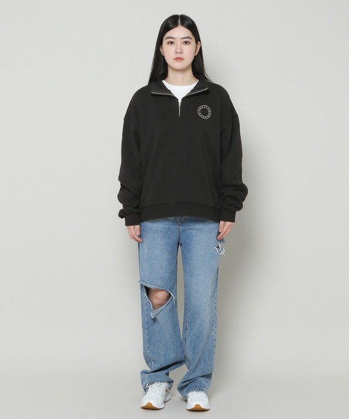 ALAND（エーランド）の「【UNISEX】ALAND／circlehalfZIP2 サークル ハーフジップ2/スウェット(裏起毛) 2991065（スウェット・レディース・ネイビー/ライトグレー/ブラック・MEDIUM/SMALL）」の18枚目の写真