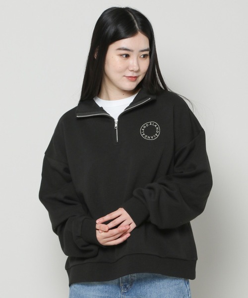 ALAND（エーランド）の「【UNISEX】ALAND／circlehalfZIP2 サークル ハーフジップ2/スウェット(裏起毛) 2991065（スウェット・レディース・ネイビー/ライトグレー/ブラック・MEDIUM/SMALL）」の17枚目の写真