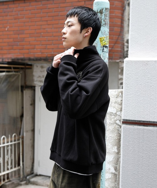 ALAND（エーランド）の「【UNISEX】ALAND／circlehalfZIP2 サークル ハーフジップ2/スウェット(裏起毛) 2991065（スウェット・レディース・ネイビー/ライトグレー/ブラック・MEDIUM/SMALL）」の7枚目の写真