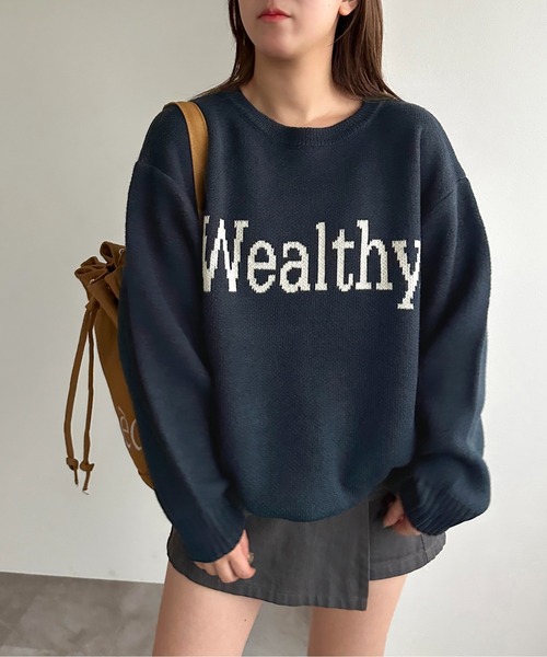 apres jour mignon(アプレジュールミニョン)の「ジャガードロゴニット【ZOZOTOWN限定アイテム】(ニット/セーター・レディース・アイボリー/グレー/ネイビー/ボルドー・X-LARGE/フリー)」の20枚目の写真
