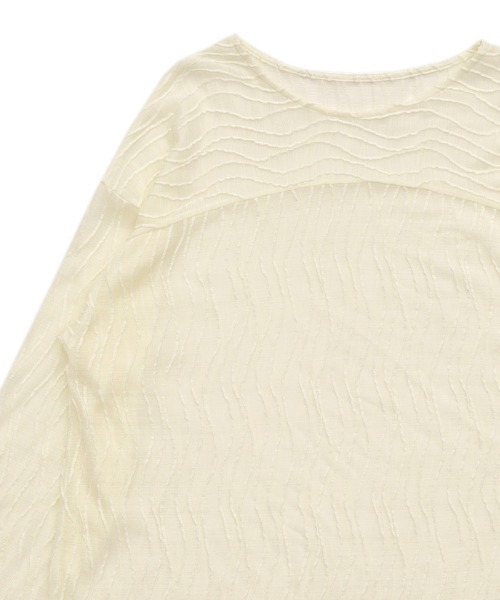 select MOCA（セレクトモカ）の「ウェーブシアートップス（Tシャツ/カットソー・レディース・カーキオリーブ/アイボリー/ブラック/ベージュ・FREE）」の19枚目の写真