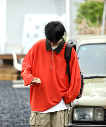 EFFECTION（エフェクション）の「【neos -addictive design-】ルーズシルエット クレリック 切替 ハーフジップ アノラック トップス（Tシャツ/カットソー）」