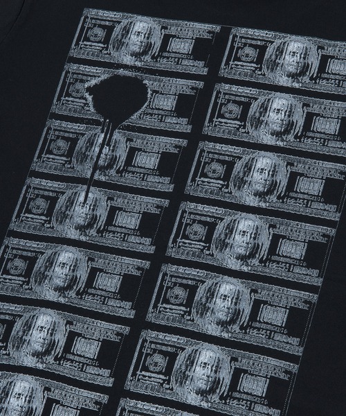 Sync.(スィンク)の「Sync.【KOSUKE KAWAMURA】KOSUKE KAWAMURA LONG SLEEVE TEE "DOLLAR"(Tシャツ/カットソー・メンズ・ブラック/ホワイト・LARGE/X-LARGE/MEDIUM/XX-LARGE)」の6枚目の写真