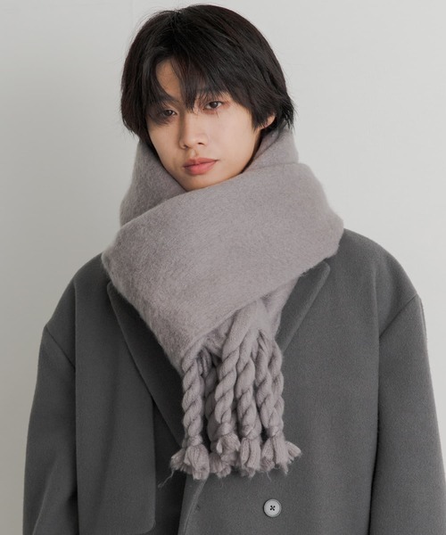 SENSE OF PLACE by URBAN RESEARCH（センスオブプレイスバイアーバンリサーチ）の「『ユニセックス』ボリュームストール（ストール/ショール・メンズ・グレー/ブルー/ブラック・ONE）」の2枚目の写真