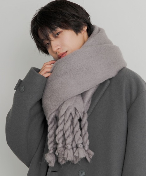 SENSE OF PLACE by URBAN RESEARCH（センスオブプレイスバイアーバンリサーチ）の「『ユニセックス』ボリュームストール（ストール/ショール・メンズ・グレー/ブルー/ブラック・ONE）」の5枚目の写真