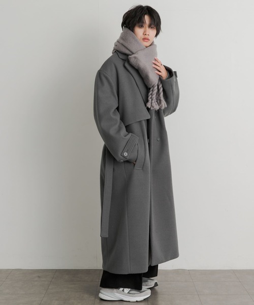 SENSE OF PLACE by URBAN RESEARCH（センスオブプレイスバイアーバンリサーチ）の「『ユニセックス』ボリュームストール（ストール/ショール・メンズ・グレー/ブルー/ブラック・ONE）」の9枚目の写真