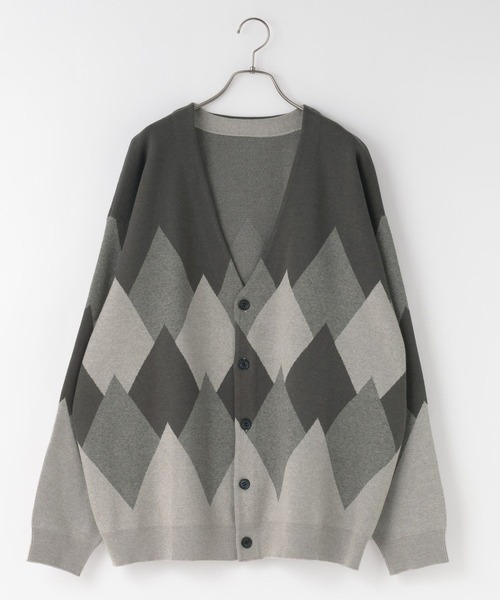 LOWRYS FARM(ローリーズファーム)の「アーガイルジャガードカーディガン 993410(カーディガン/ボレロ・メンズ・グレー/ブルー・FREE)」の9枚目の写真