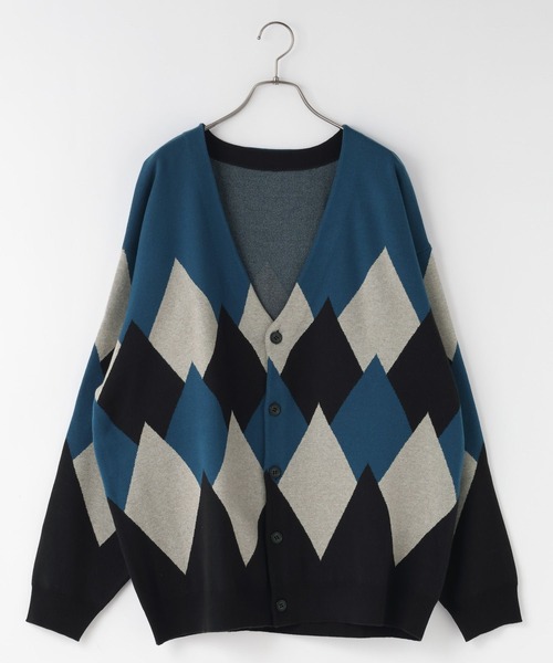 LOWRYS FARM(ローリーズファーム)の「アーガイルジャガードカーディガン 993410(カーディガン/ボレロ・メンズ・グレー/ブルー・FREE)」の10枚目の写真