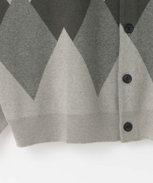 LOWRYS FARM(ローリーズファーム)の「アーガイルジャガードカーディガン 993410(カーディガン/ボレロ・メンズ・グレー/ブルー・FREE)」の12枚目の写真