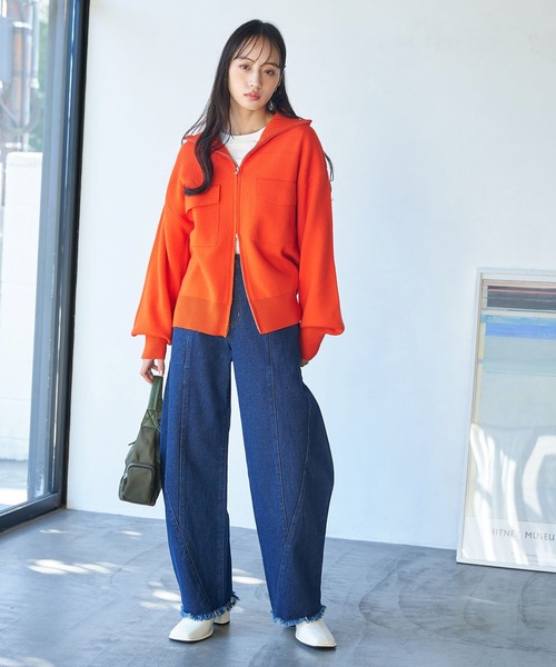 VIS（ビス）の「カーブデニムパンツ（デニムパンツ・レディース・ブルー系その他4/ブルー系その他・M/S）」の10枚目の写真