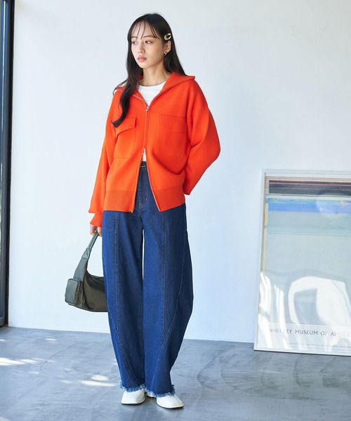 VIS（ビス）の「カーブデニムパンツ（デニムパンツ・レディース・ブルー系その他4/ブルー系その他・M/S）」の11枚目の写真