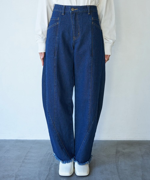 VIS（ビス）の「カーブデニムパンツ（デニムパンツ・レディース・ブルー系その他4/ブルー系その他・M/S）」の12枚目の写真