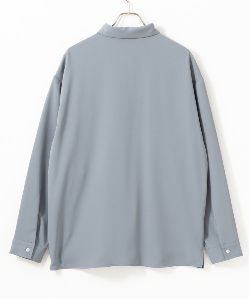 URBAN COLLECTION(アーバンコレクション)の「URBAN COLLECTION ドレープツイルレギュラーカラールーズシャツ(シャツ/ブラウス・メンズ・ブラック/サックスブルー/ベージュ・M/L/S/XL)」の4枚目の写真
