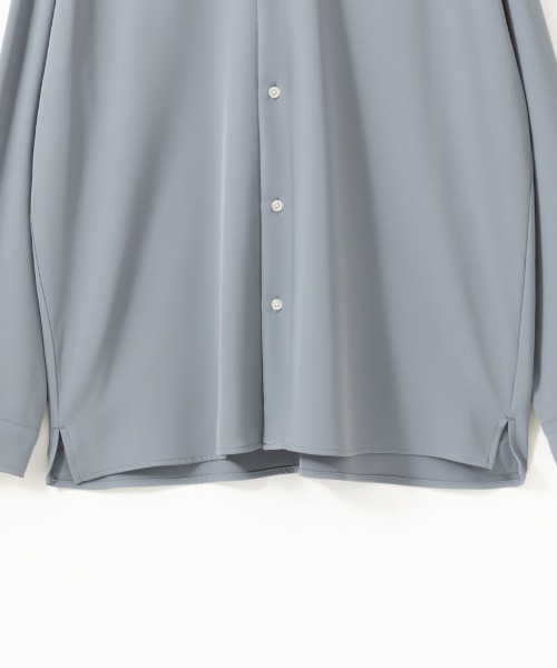 URBAN COLLECTION(アーバンコレクション)の「URBAN COLLECTION ドレープツイルレギュラーカラールーズシャツ(シャツ/ブラウス・メンズ・ブラック/サックスブルー/ベージュ・M/L/S/XL)」の6枚目の写真