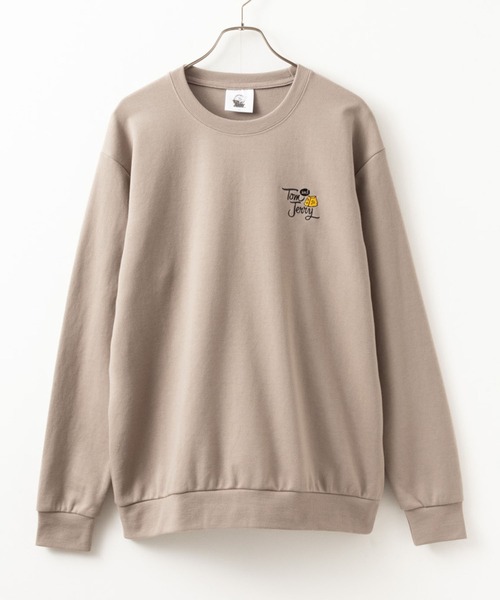 Tom&Jerry(トムアンドジェリー)の「Tom and Jerry ポンチ素材 バックエンボストレーナー(スウェット・メンズ・ブラック/ベージュ・M/L/XL)」の7枚目の写真