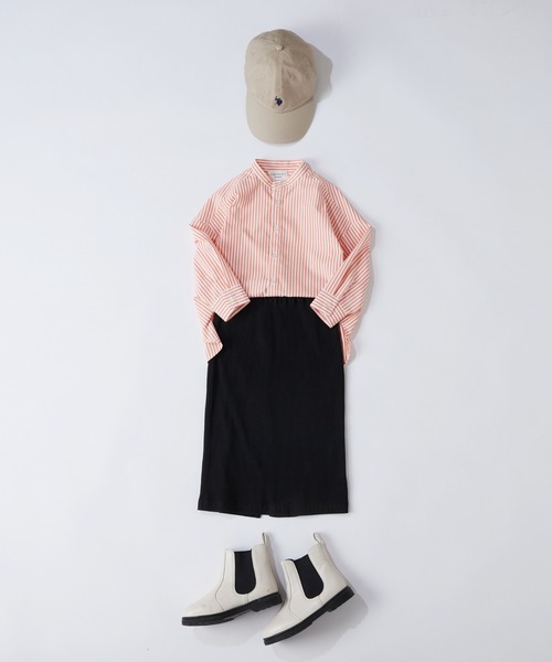 CIAOPANIC TYPY(チャオパニックティピー)の「【KIDS】バンドカラーストライプシャツ(シャツ/ブラウス・キッズ・サックスブルー/オレンジ/ミント/ネイビー・SMALL/MEDIUM/LARGE/X-LARGE/XX-LARGE)」の15枚目の写真