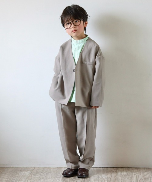 CIAOPANIC TYPY(チャオパニックティピー)の「【KIDS】バンドカラーストライプシャツ(シャツ/ブラウス・キッズ・サックスブルー/オレンジ/ミント/ネイビー・SMALL/MEDIUM/LARGE/X-LARGE/XX-LARGE)」の21枚目の写真
