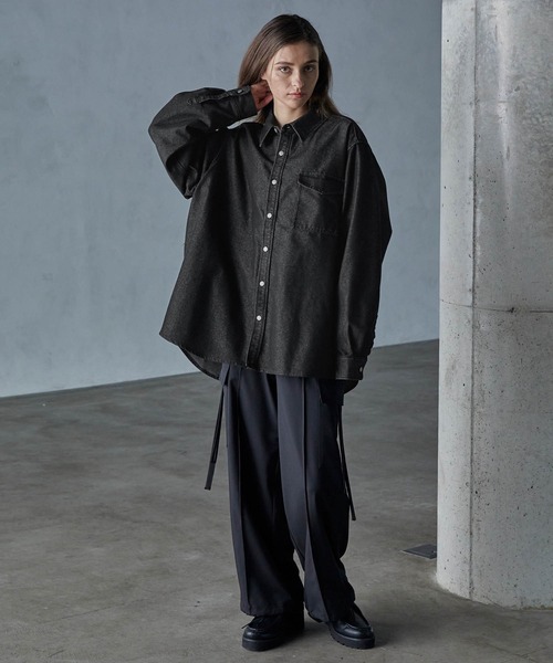 SERACE】Oversize vintage denim shirt jacket / オーバーサイズ