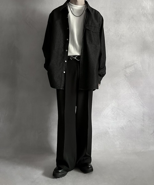 SERACE】Oversize vintage denim shirt jacket / オーバーサイズ 