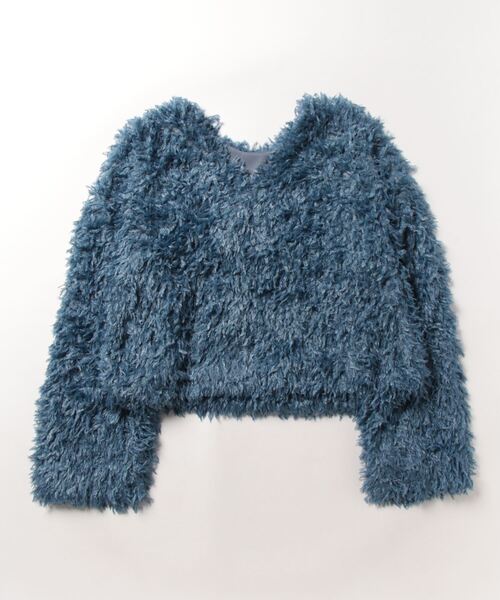 STYLEBLOCK（スタイルブロック）の「フリンジ2WAYプルオーバー（Tシャツ/カットソー・レディース・ブラック/アイボリー/ブルー/グレー/ピンク・M）」の4枚目の写真