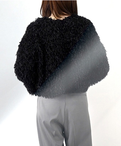 STYLEBLOCK（スタイルブロック）の「フリンジ2WAYプルオーバー（Tシャツ/カットソー・レディース・ブラック/アイボリー/ブルー/グレー/ピンク・M）」の7枚目の写真